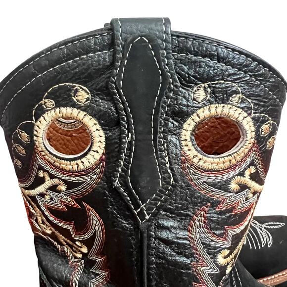 La Sierra Leather Square Toe Embroidered Western Boots Size 8 - Picture 8 of 14